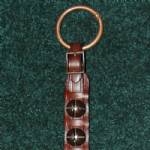 Display strap with 8 rusty steel bells