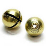 Antique patent (Tucker) bell, spherical, rivet base, size #3, 1 3/8 in.