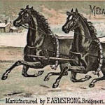 1877, 1881 Armstrong Metallic Band Sleigh Bell ads