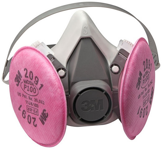 Reusable half face respirator